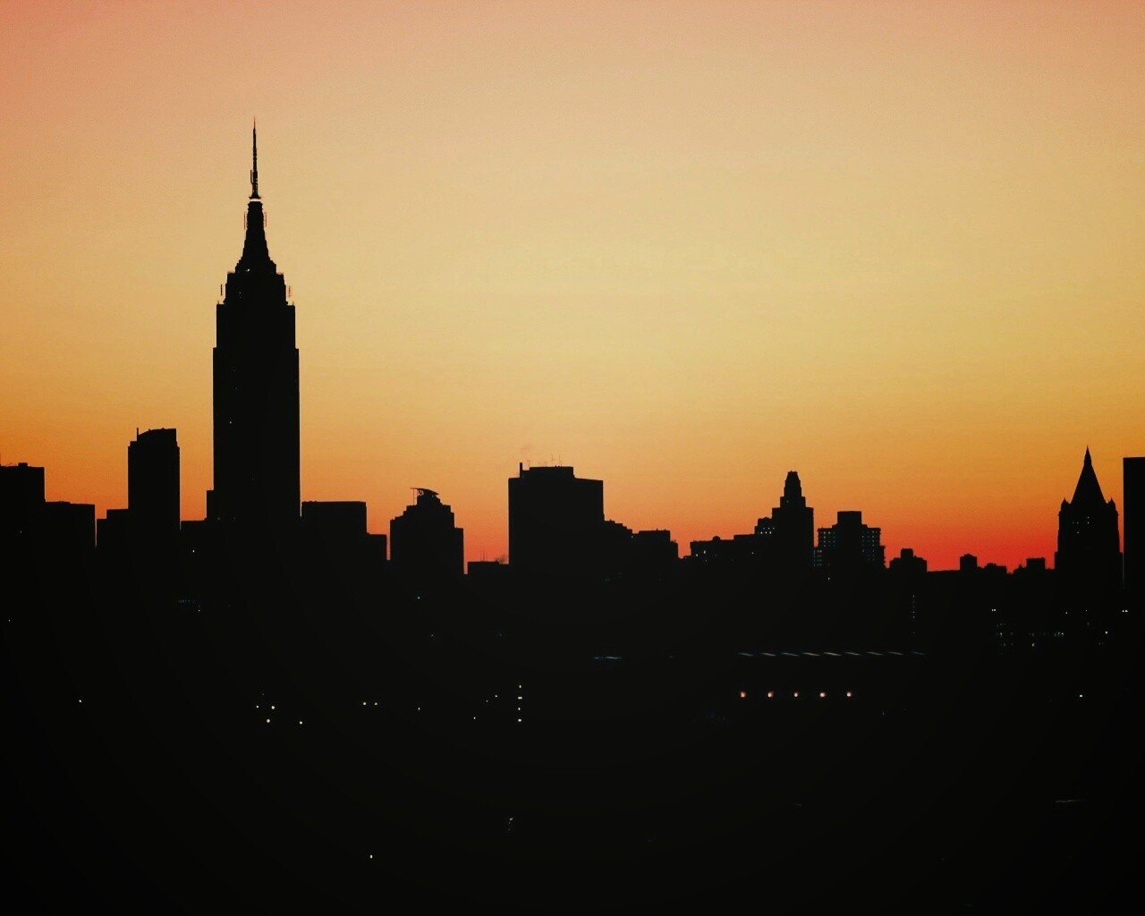 Утренний город обои