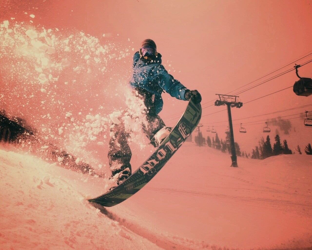 Сноубордист обои