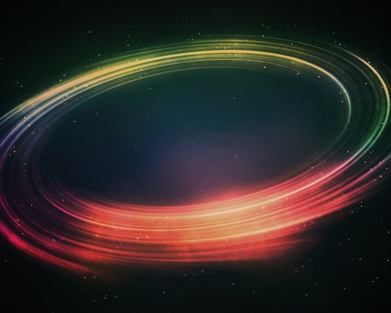 Радужный световой круг обои