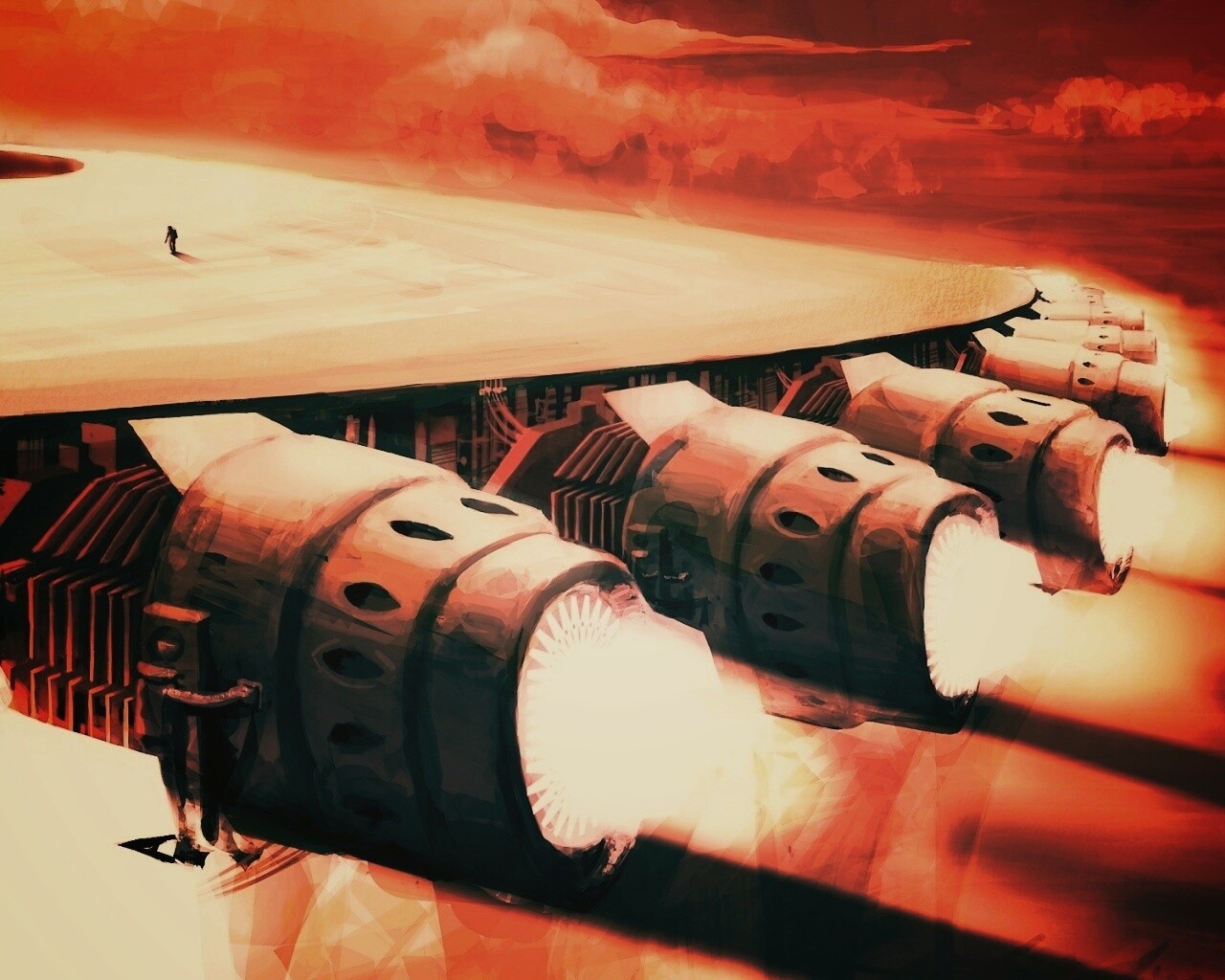 Разгон космического корабля обои