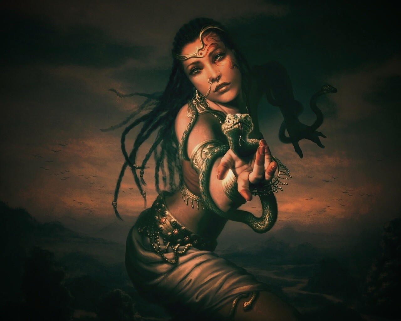 Приручательница змей обои