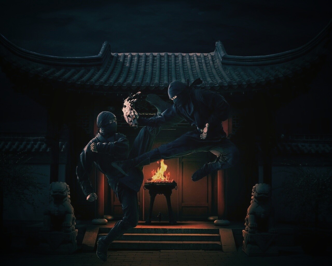 Бой ниндзя обои