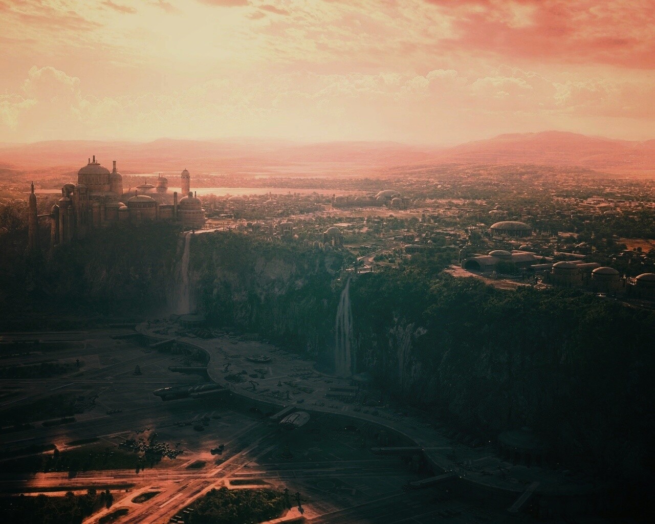 Космопорт в джунглях обои