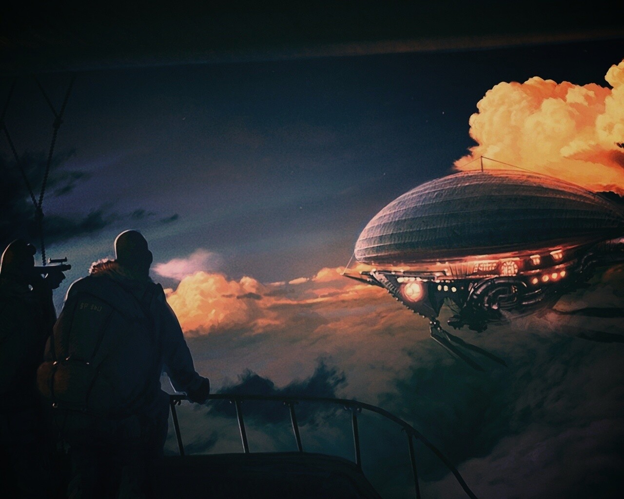 Инопланетный дирижабль обои