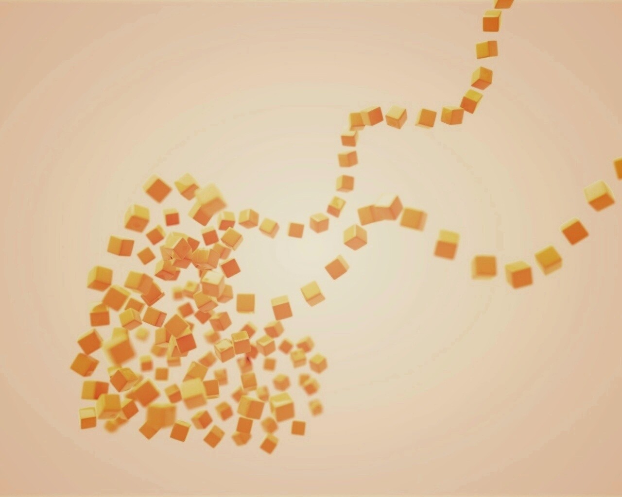 Сердце из кубиков обои