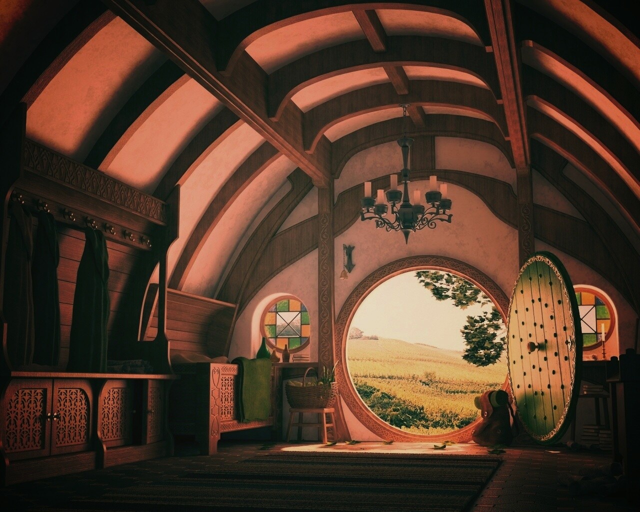 Дом хоббитов обои