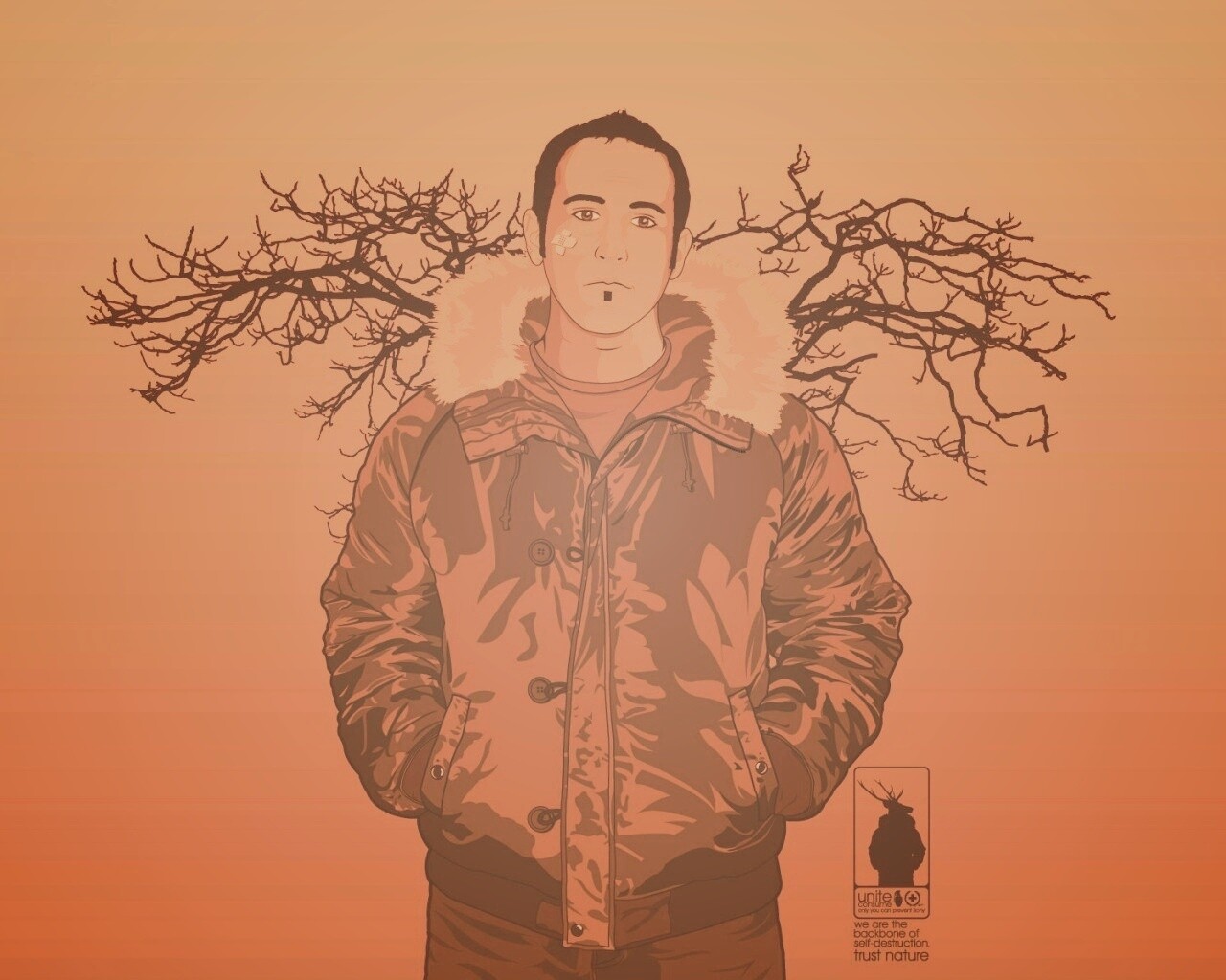 Парень-олень обои