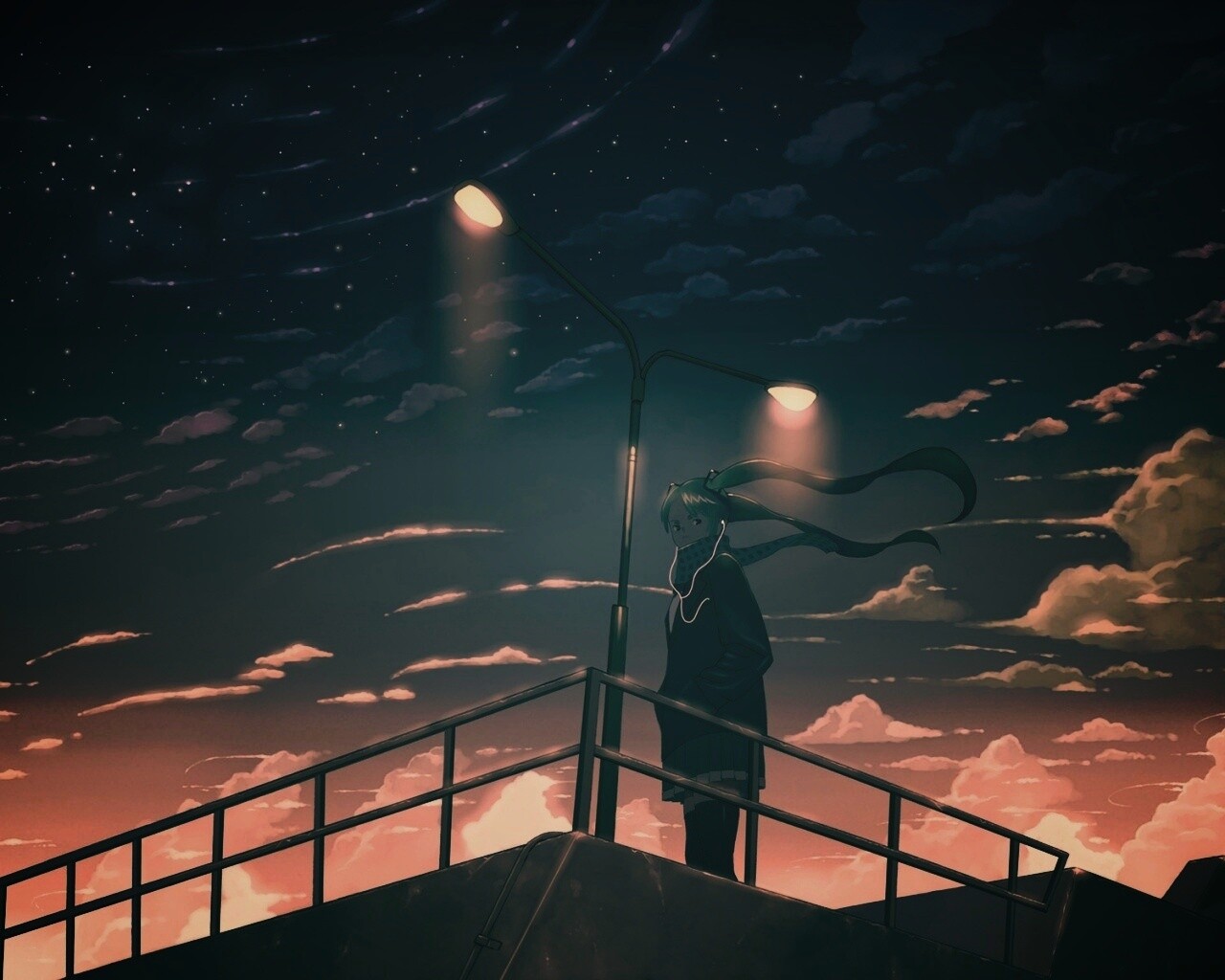 Под фонарем обои