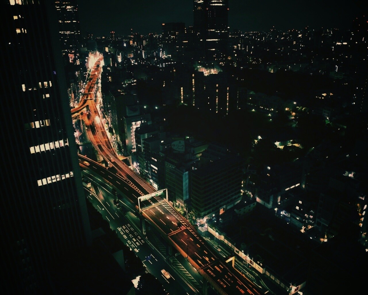 Вид на автостраду обои