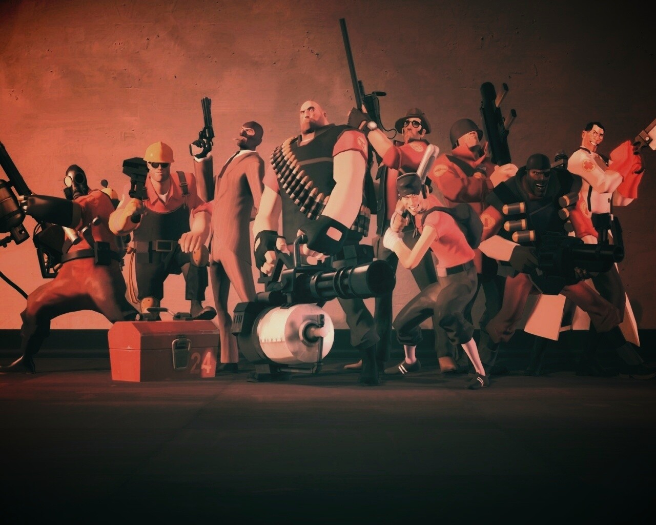 Герои игры Team Fortress 2 обои