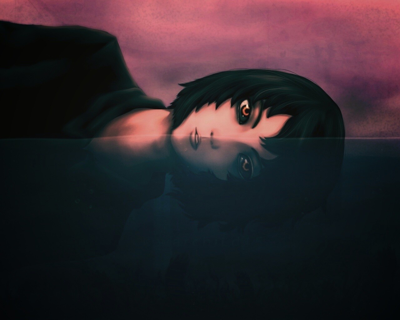 Девочка в воде обои