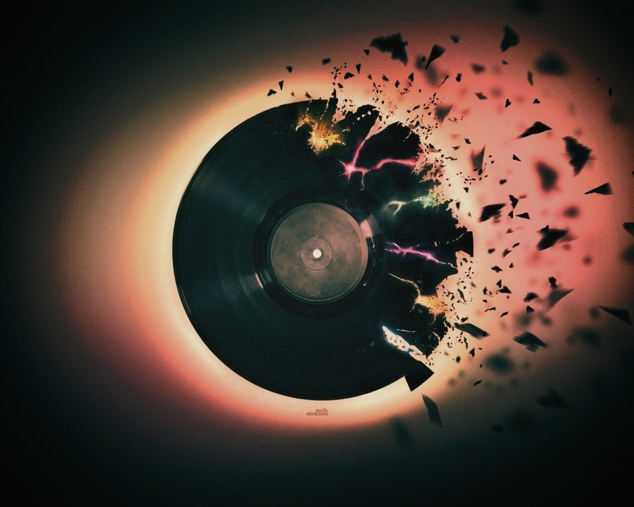 Разрывающийся винил обои