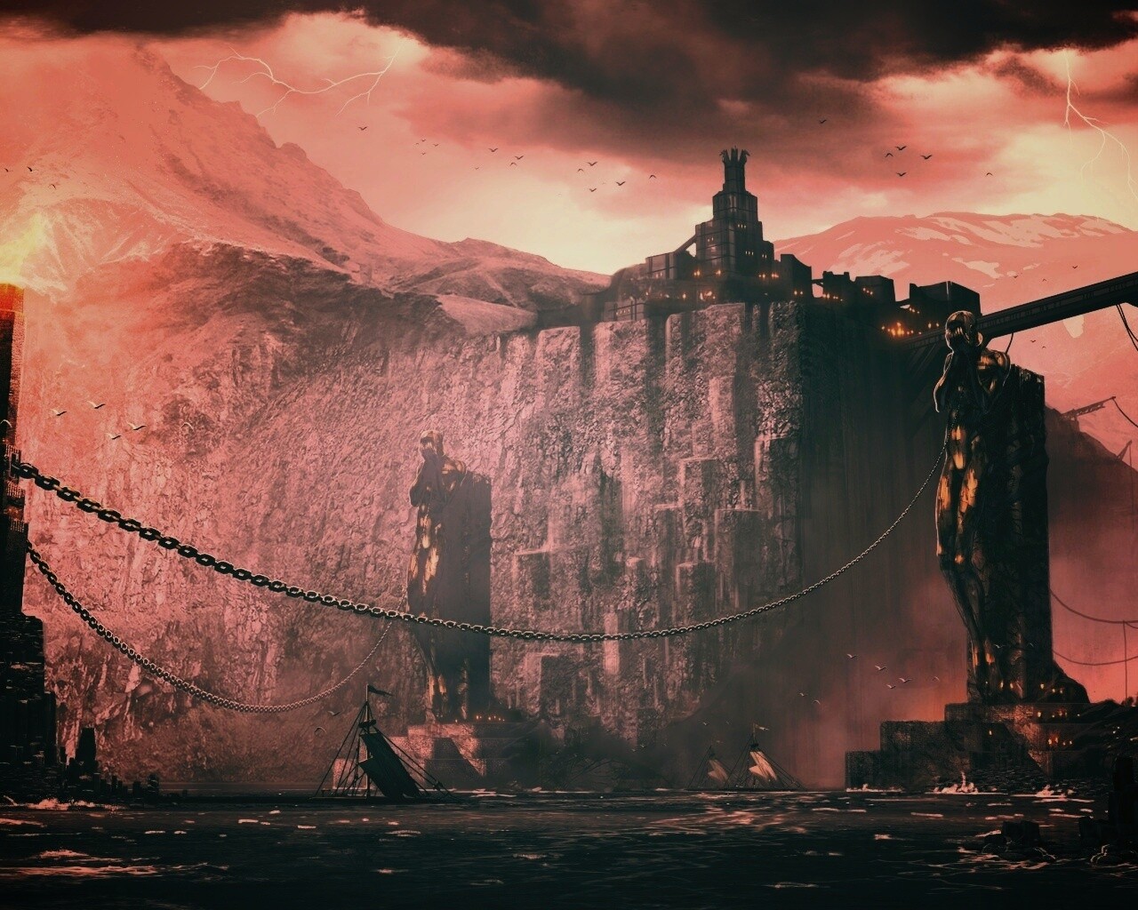 Концепт арт из Dragon Age 2 обои