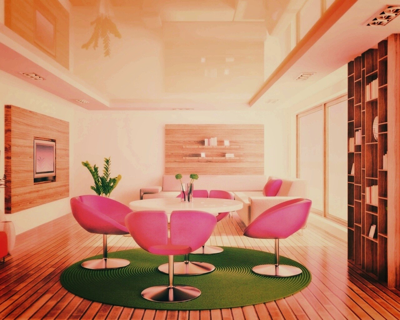 Дизайн гостиной обои