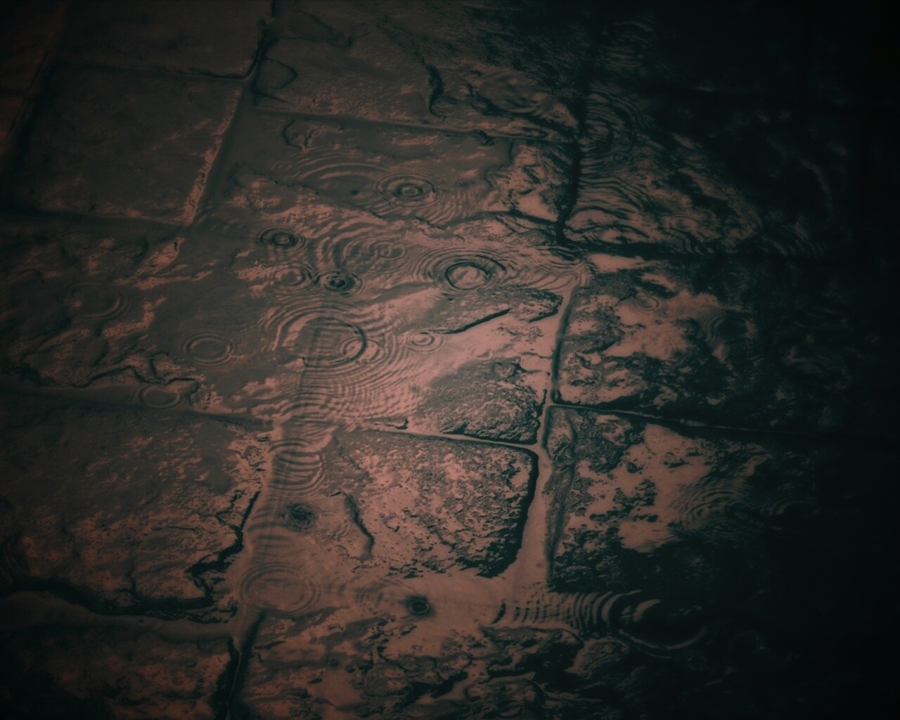 Дождь на мостовой обои