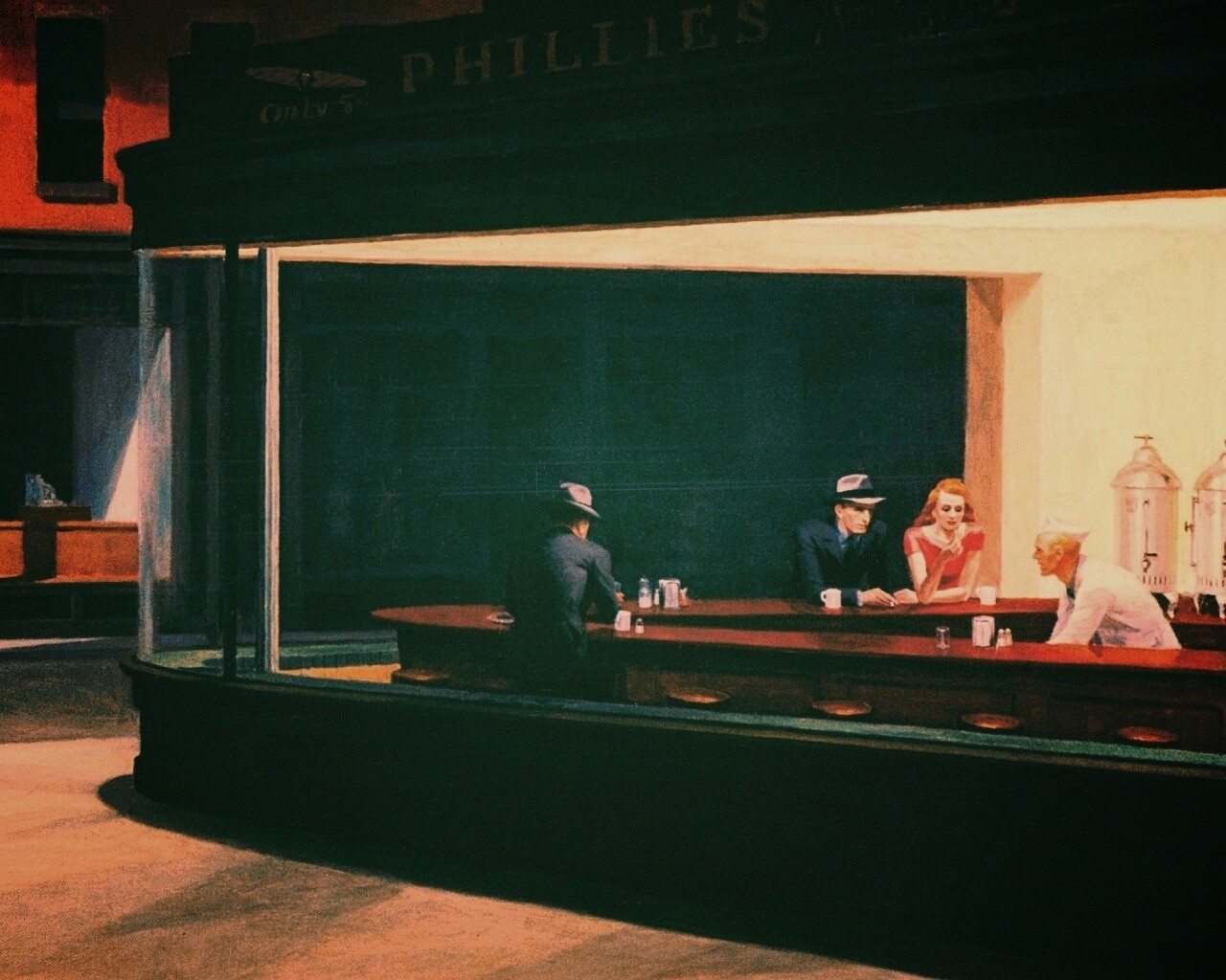 Ночное кафе обои