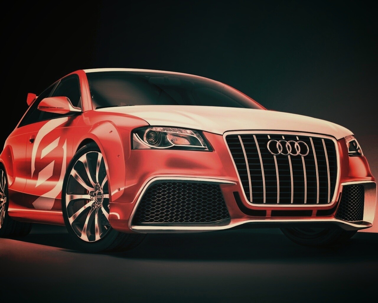 Красный Ауди обои