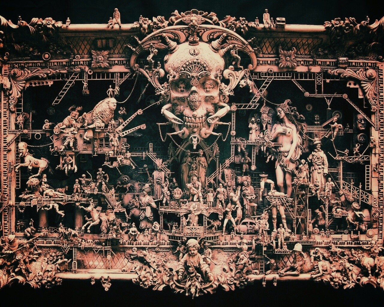 Адская скульптура обои