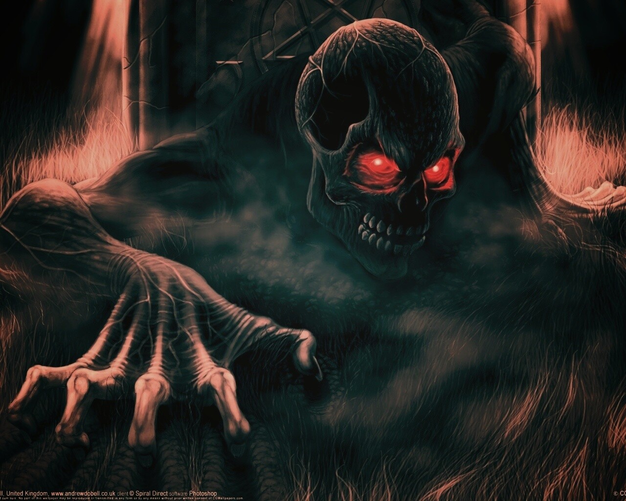 Черный труп вылезает из могилы обои