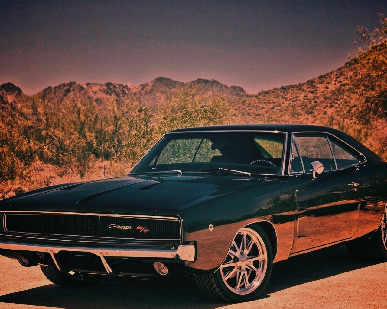 Черный Додж обои