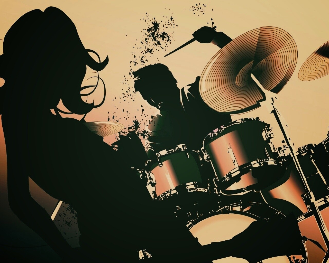 Барабанщик зажигает обои