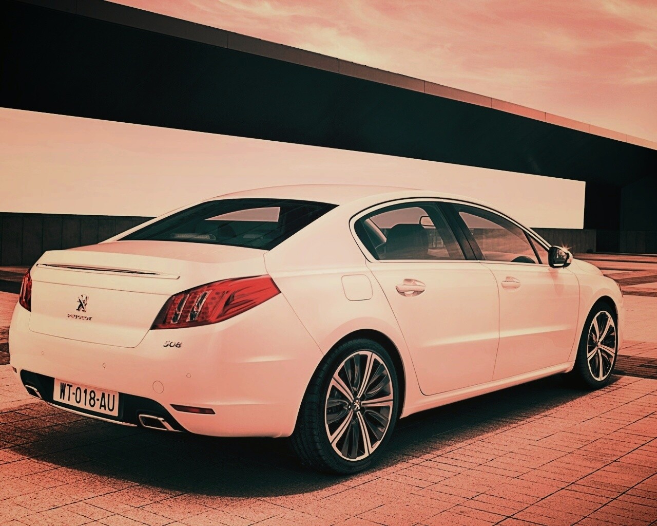 Пежо 308 на стоянке обои