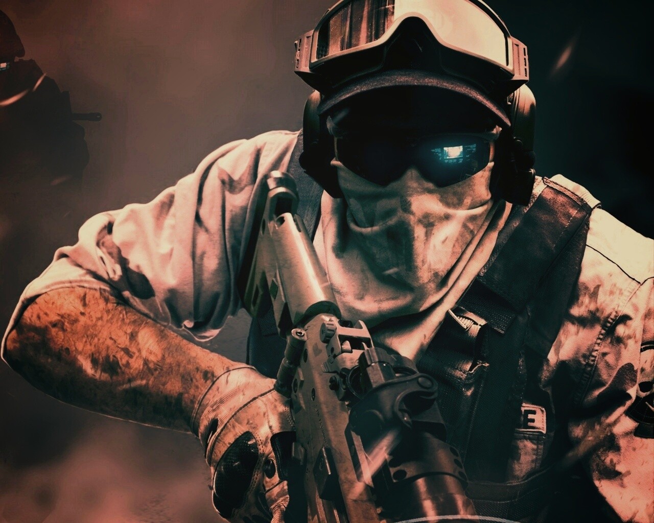 Боец в маске обои