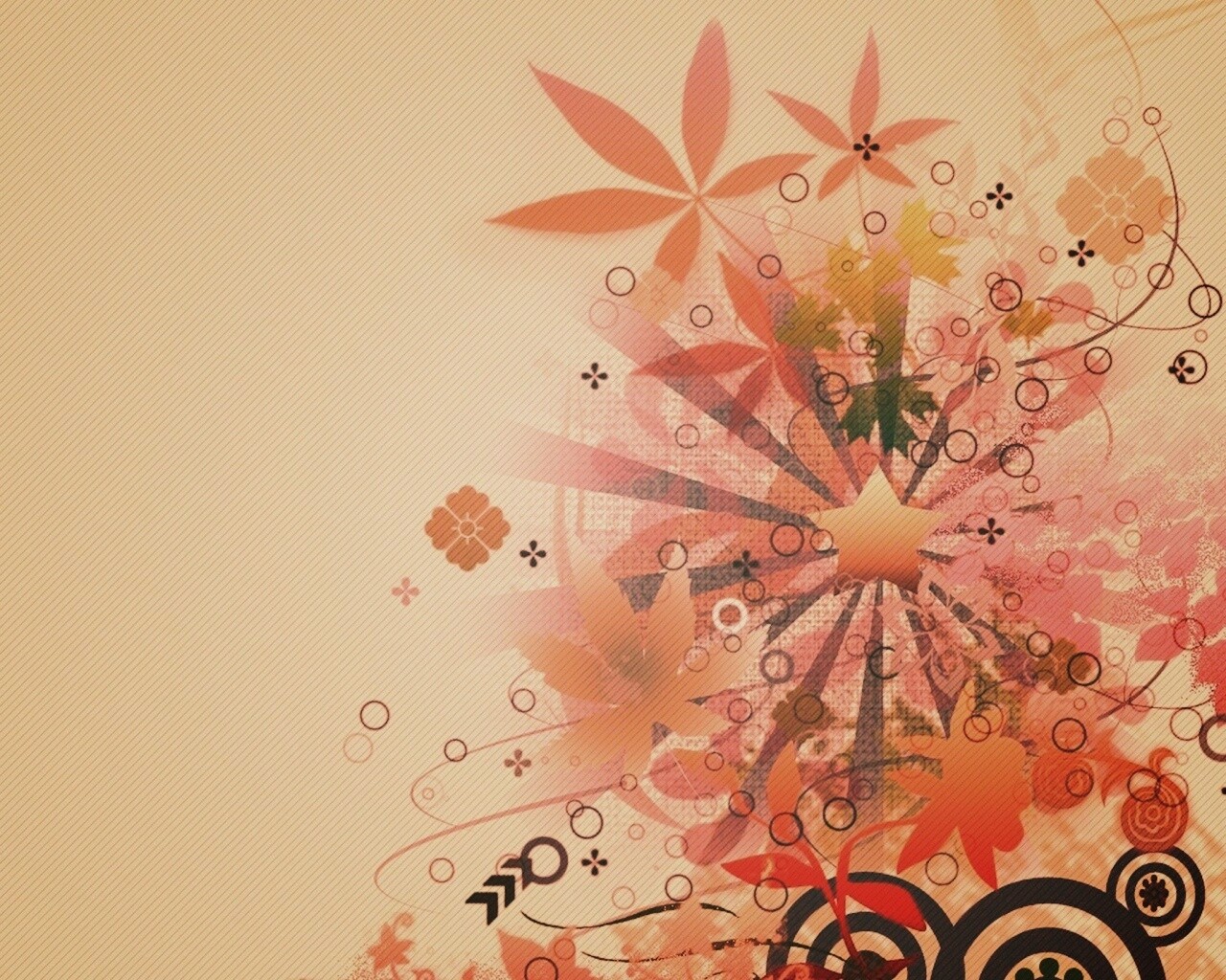 Звездно-листовая абстракция обои