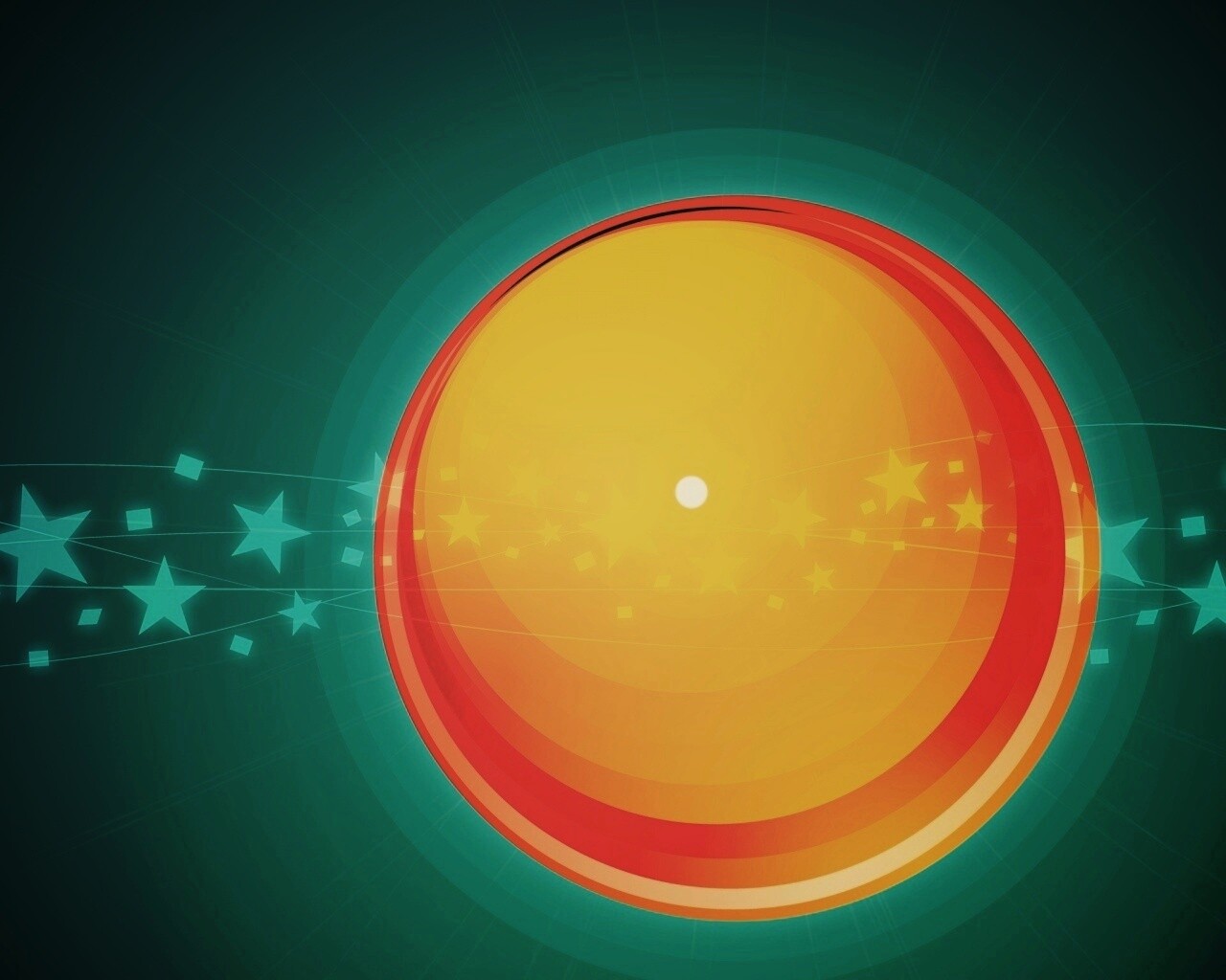 Большой красно-желтый круг обои