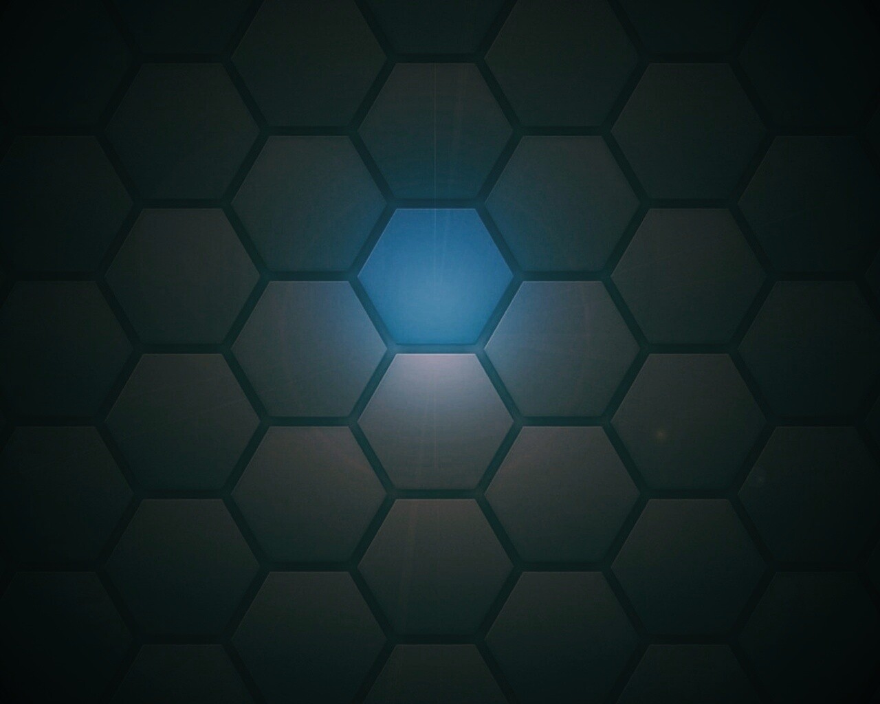 Светящийся синий шестиугольник обои