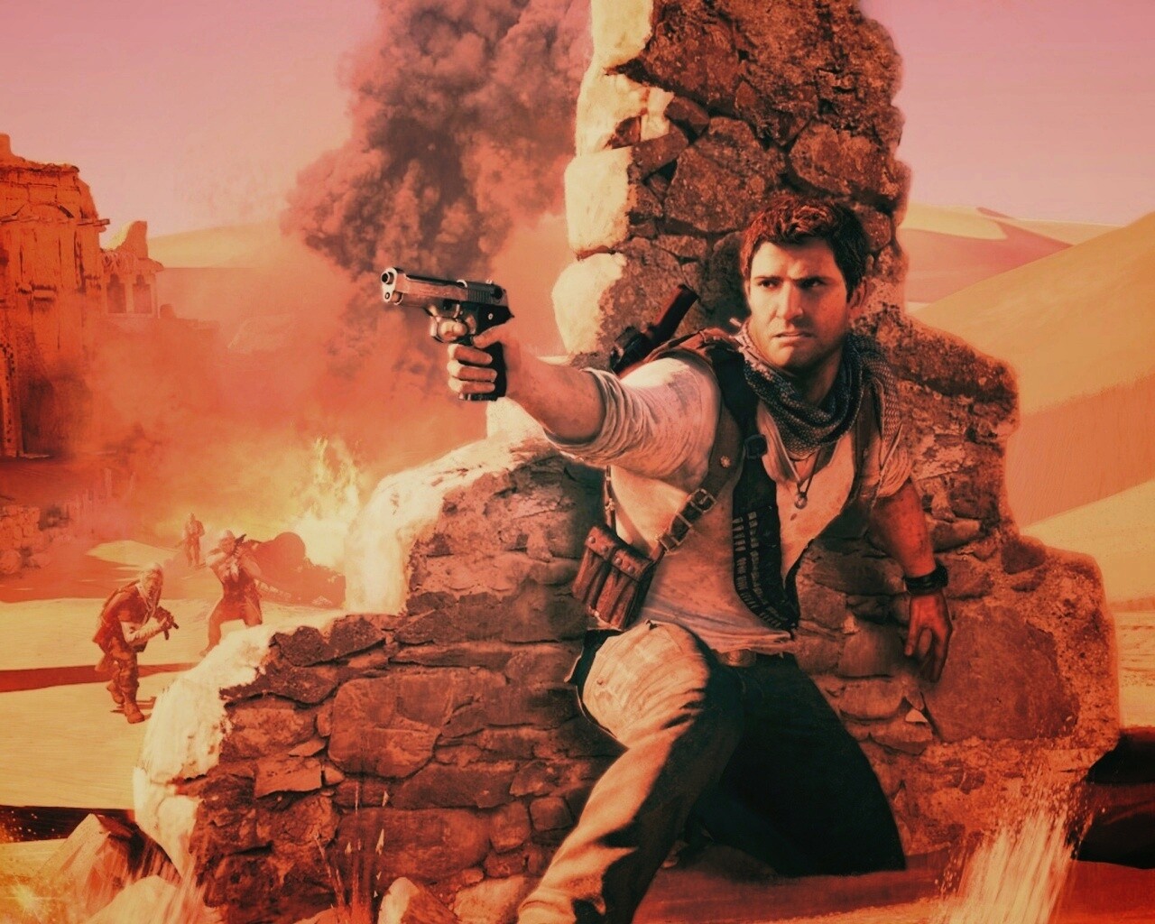 Бой в пустыне обои