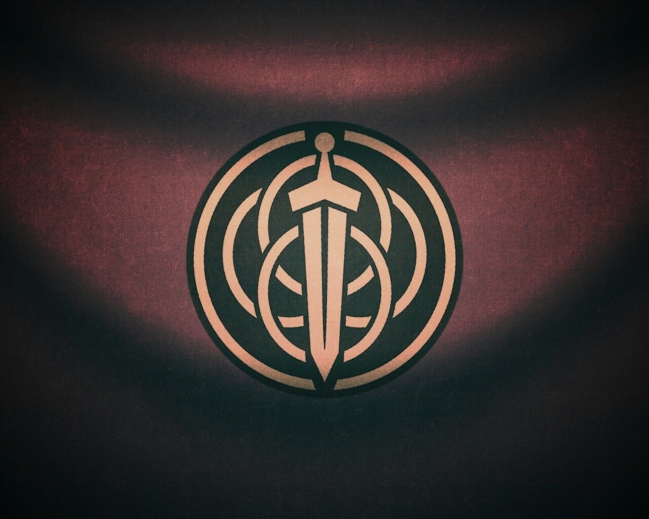 Меч на фоне колец обои