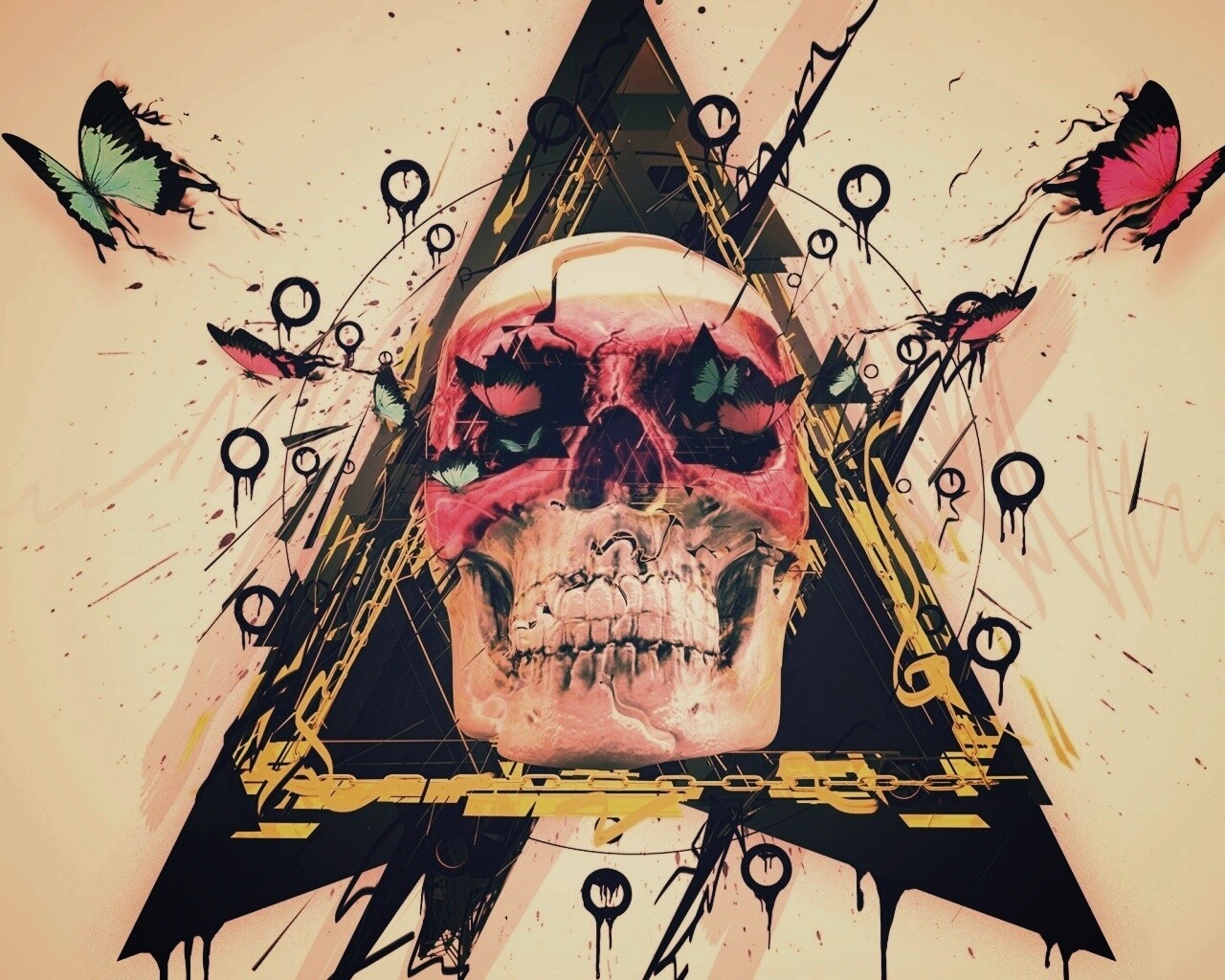 Гламурный череп обои