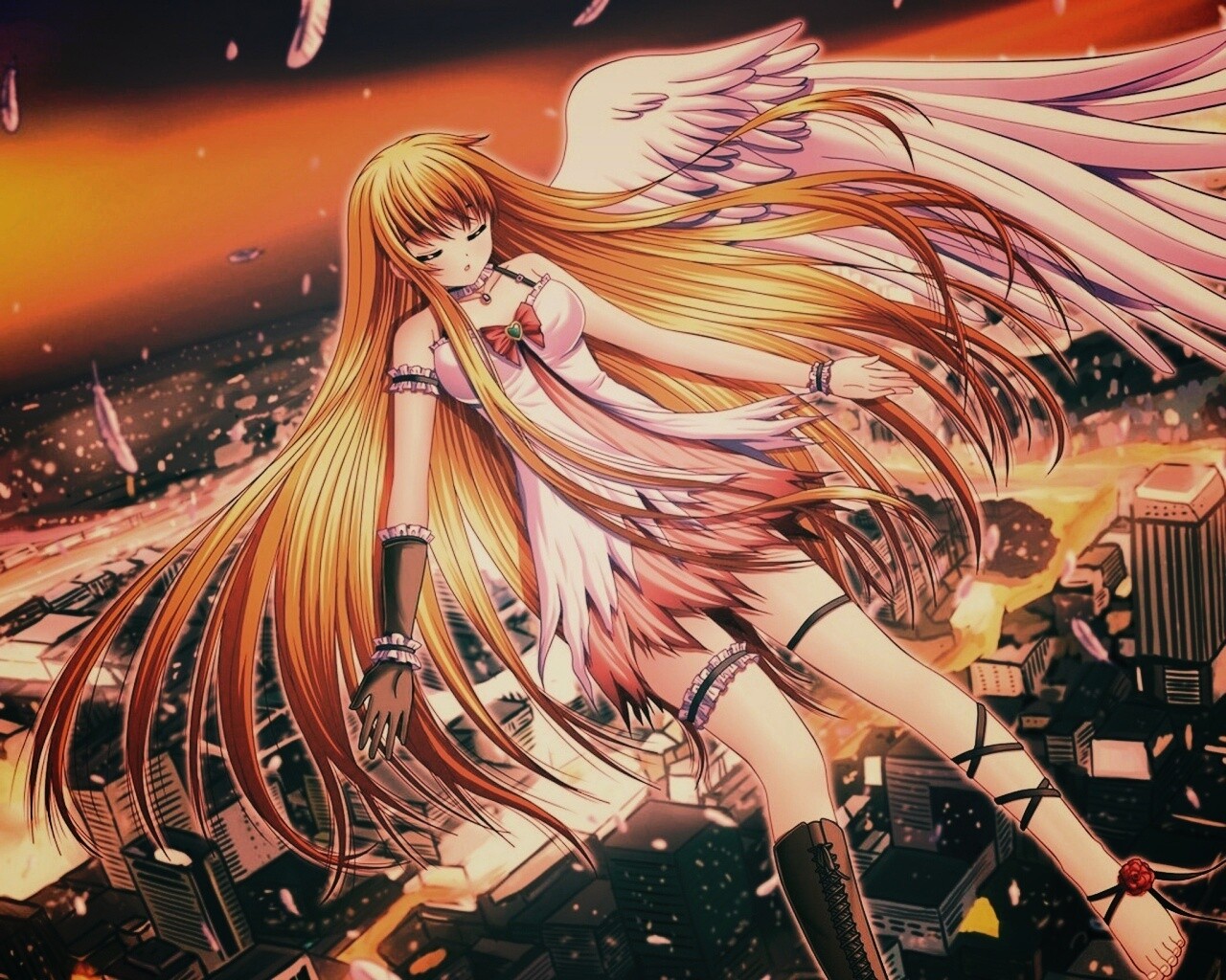 Неопознанная девушка из аниме обои