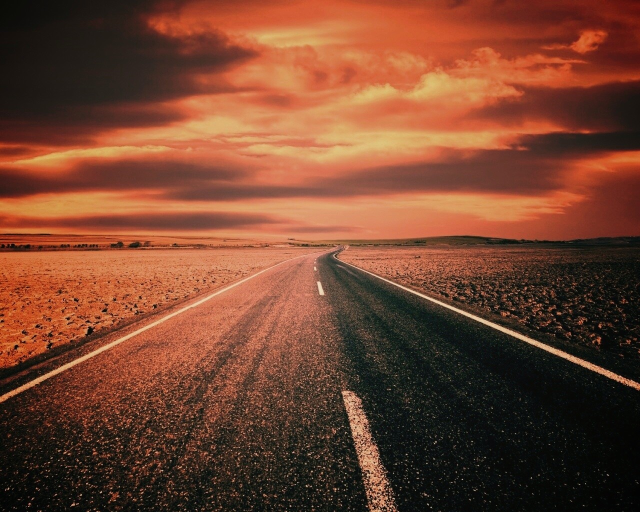 Дорого к горизонту обои