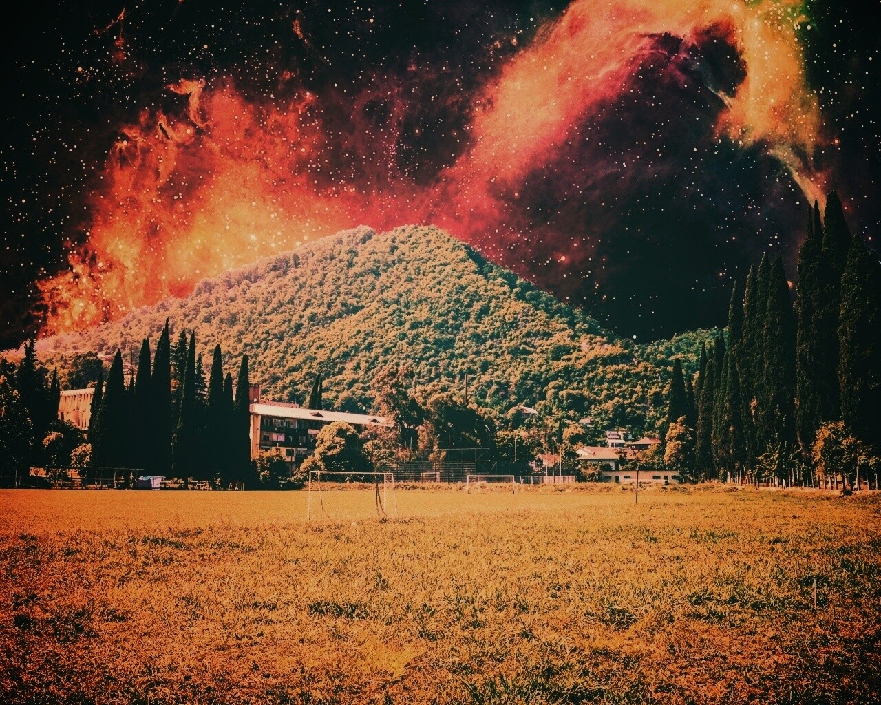 Под удивительным небом обои