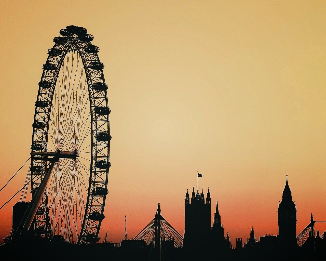 Силуэт Лондона обои