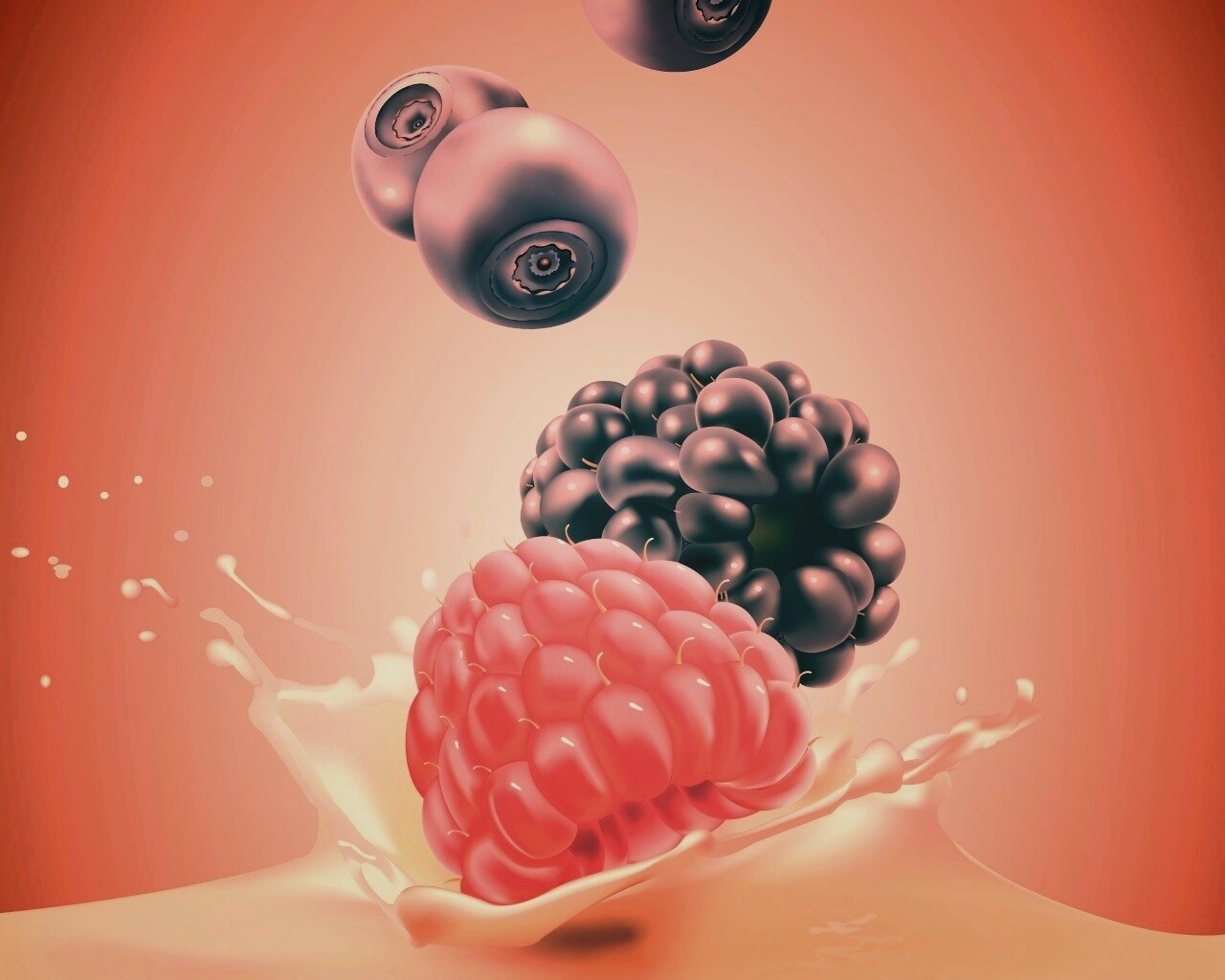 Векторные ягоды обои