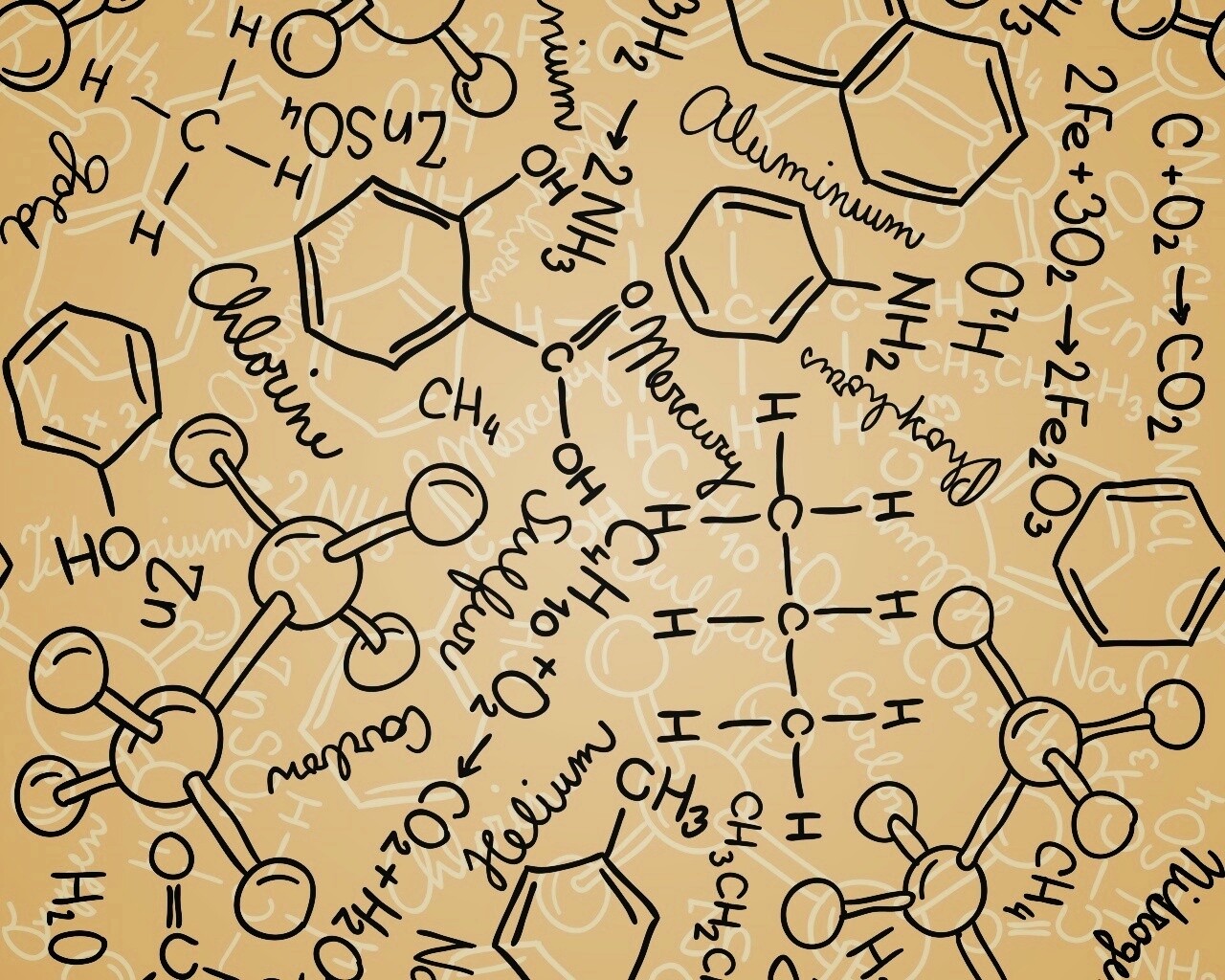 Химические формулы обои