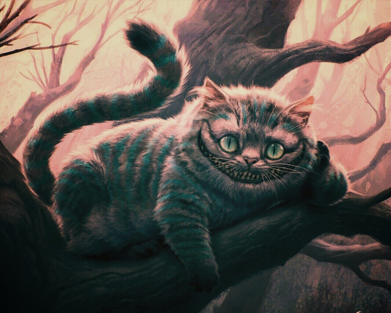Чеширский кот обои