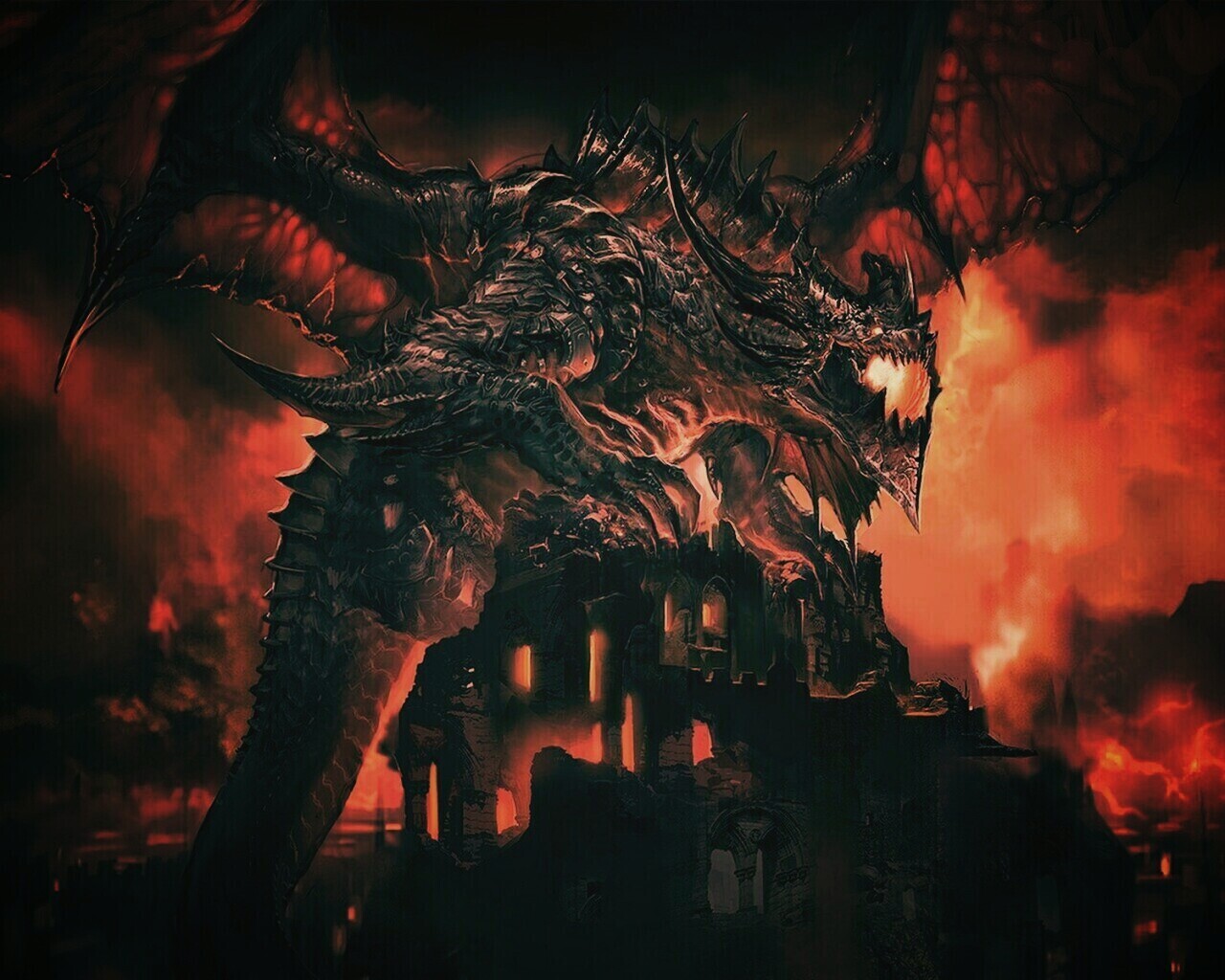 Огромный дракон обои