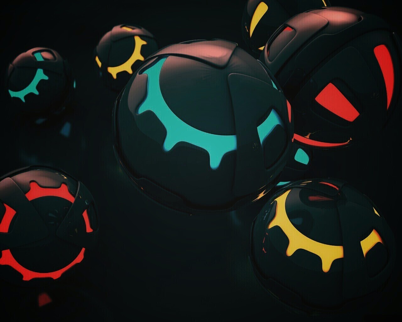 Трёхмерные шары обои