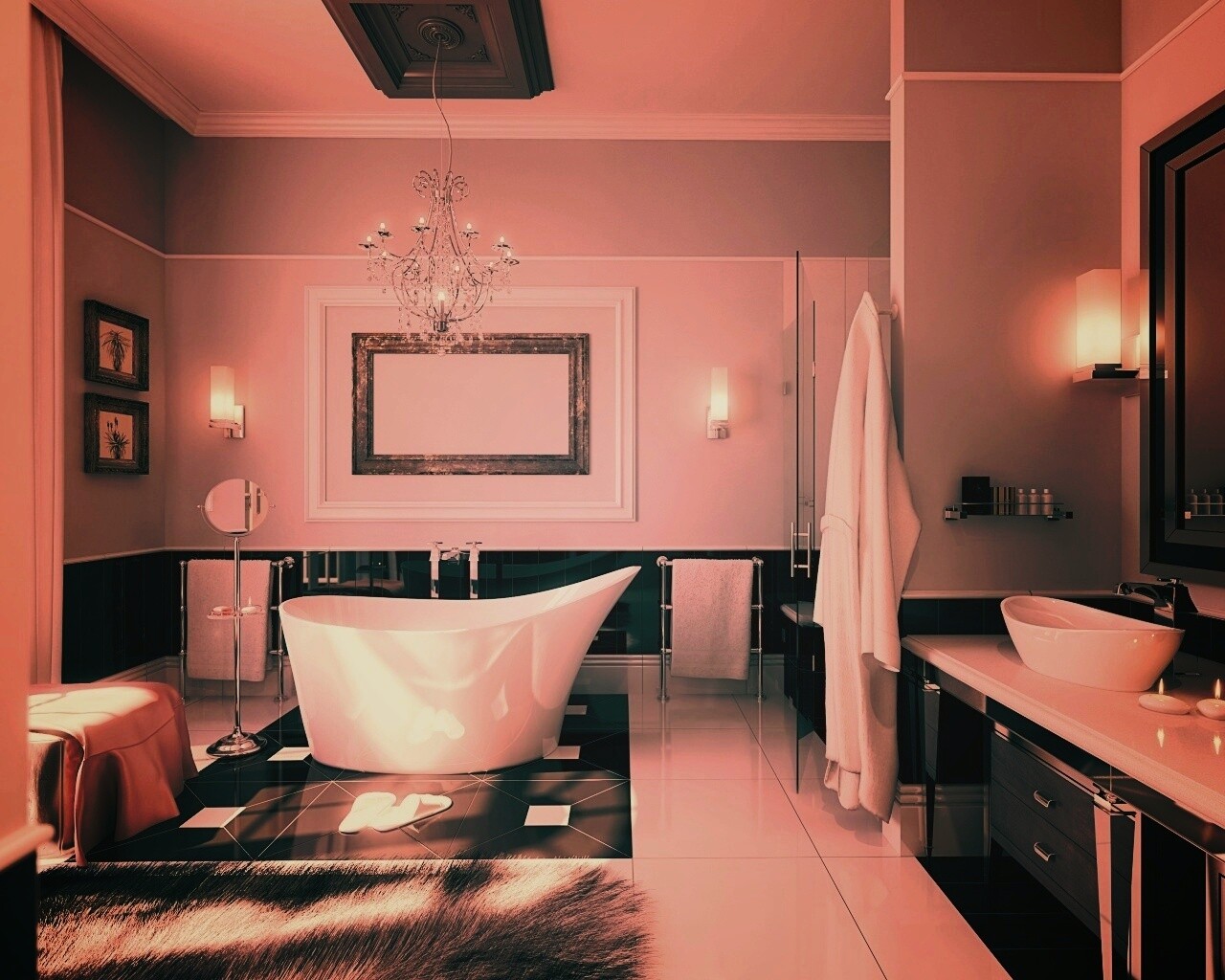 Современная ванна обои