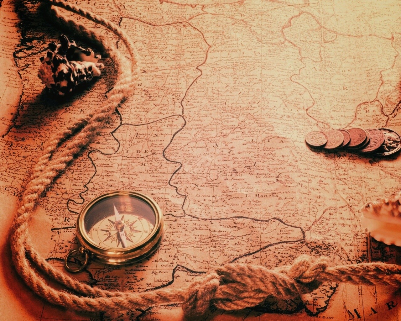 Древняя карта обои