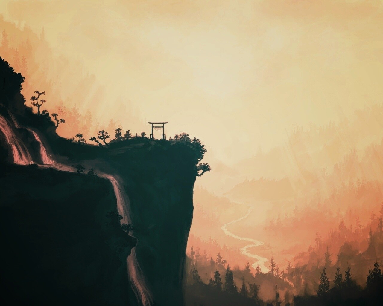 Пейзаж в китае обои