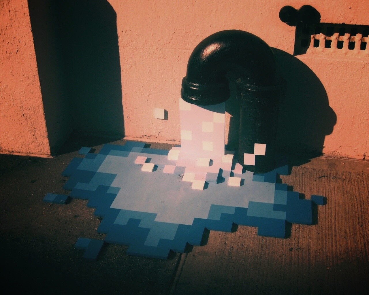 Пиксельный поток обои