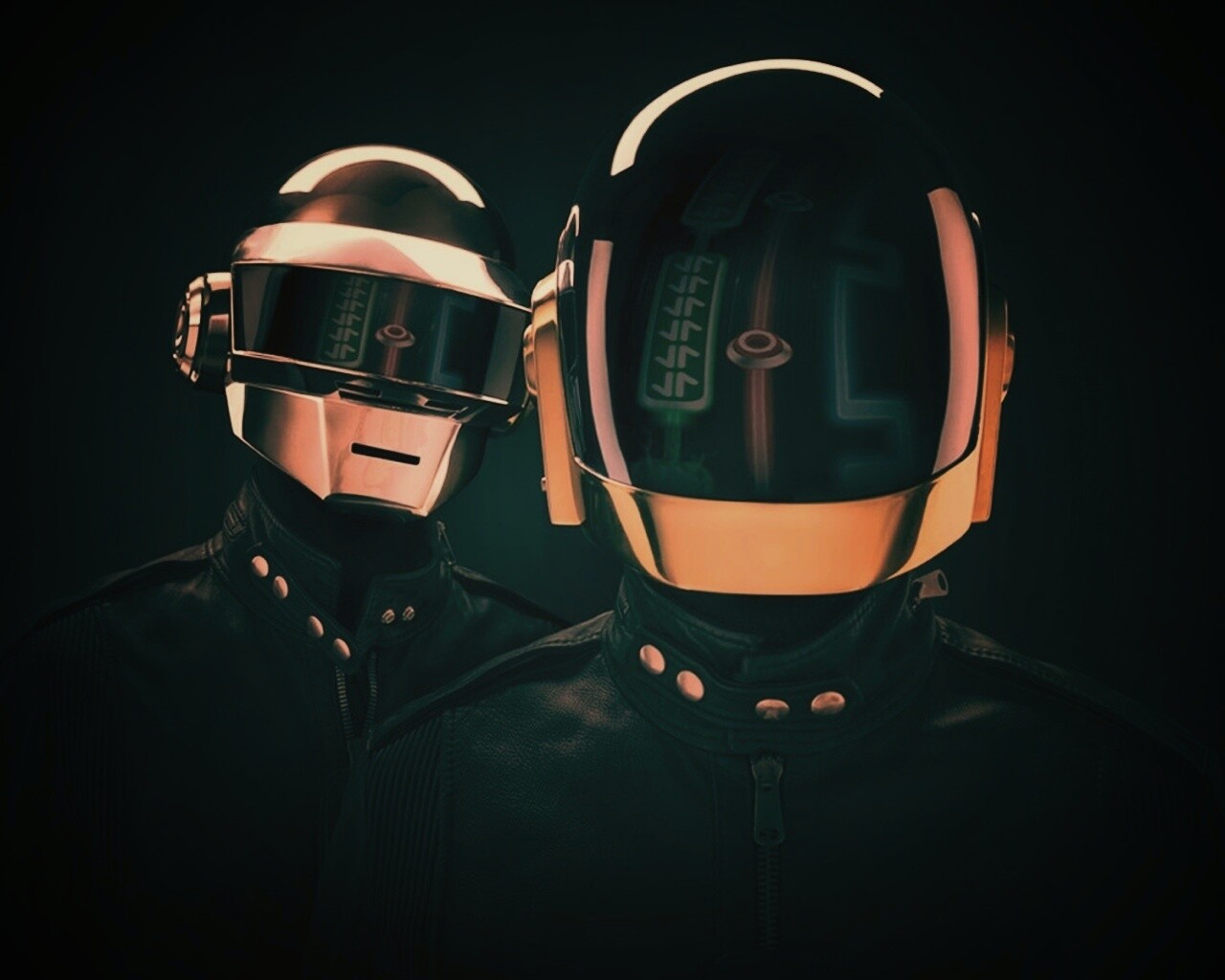 Daft Punk на темном фоне обои