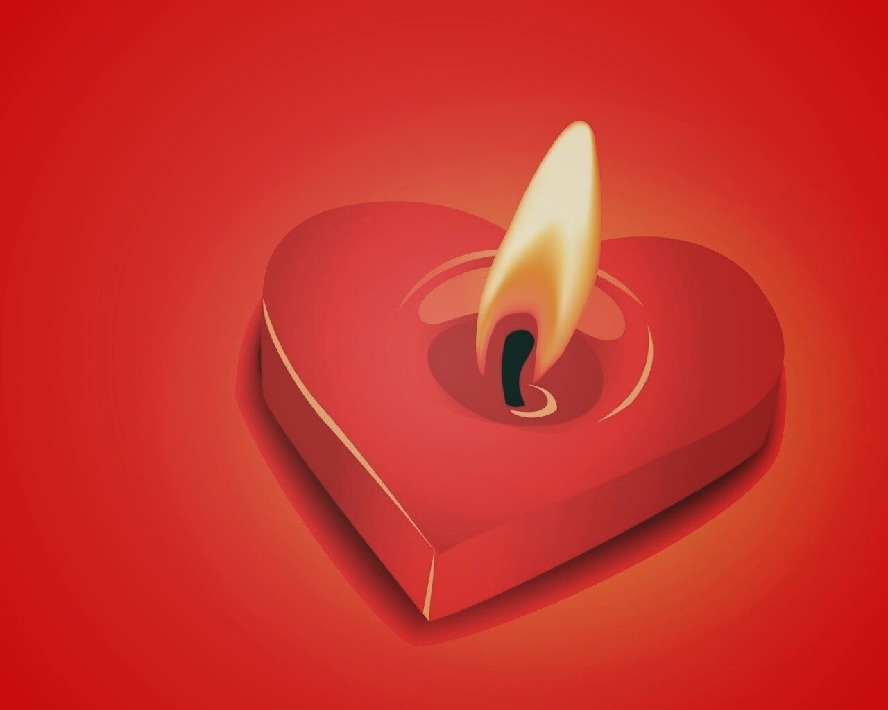 Свеча для Дня всех влюбленных обои