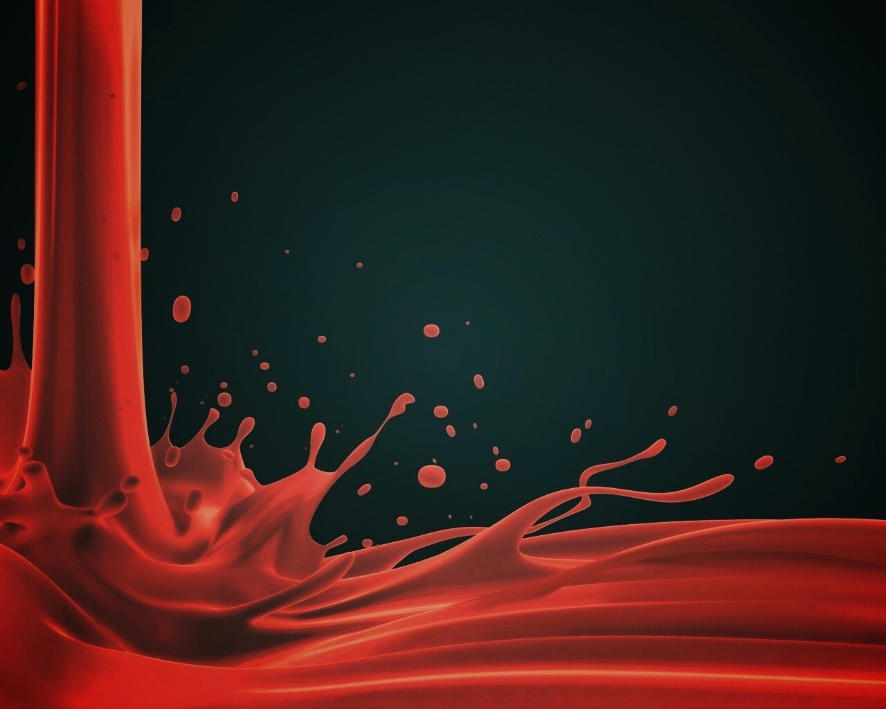 Красный всплеск обои