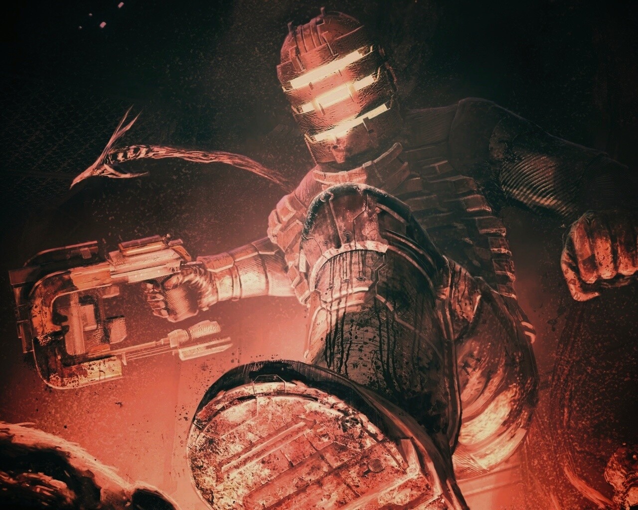 Айзек топчет монстра обои